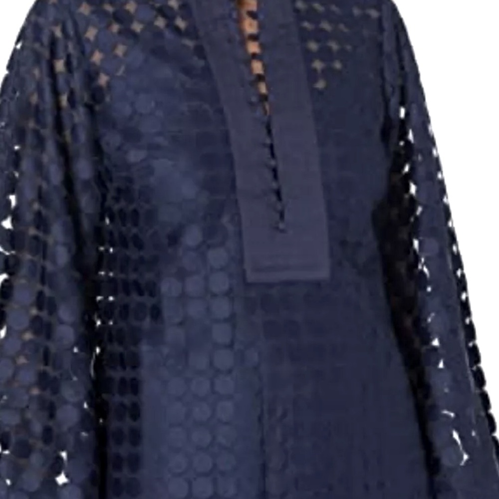 Trina Turk Women's Bianca Navy Blouse Matching Camisole Navy Sz Small